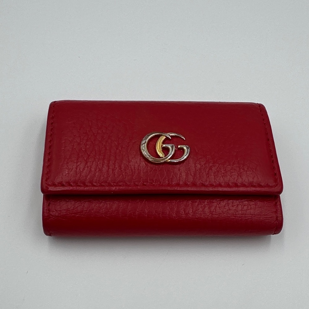 Gucci Cherry Red Leather Key Holder - Repainted